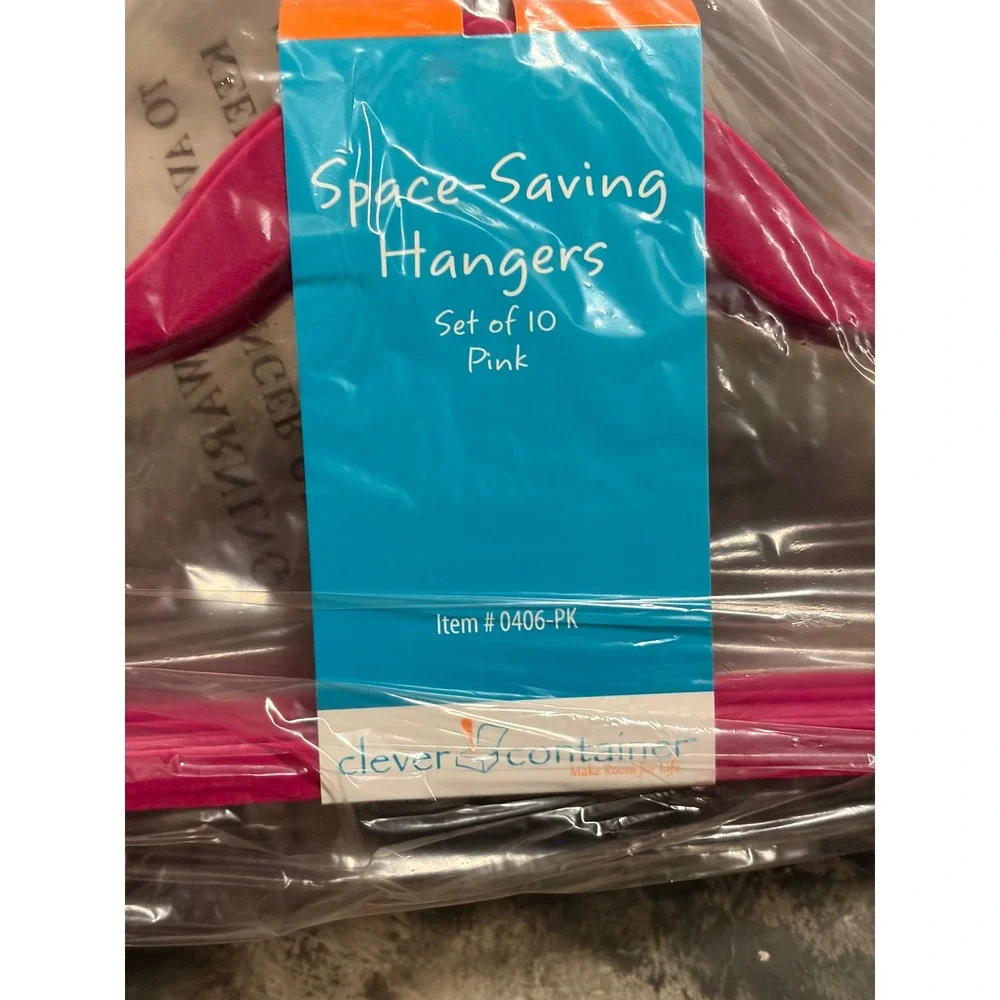 New Hot Pink Saving Space Hanger Set of 10 Slim Closet Organizer New ADULT SIZE